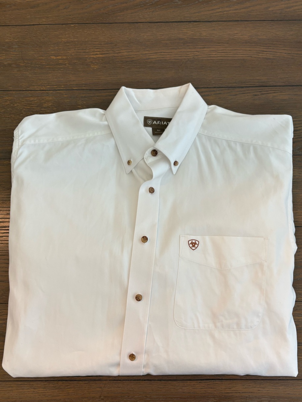 Ariat Classic White Long-Sleeve Button-Up Shirt Size XLT‎ Nice Condition